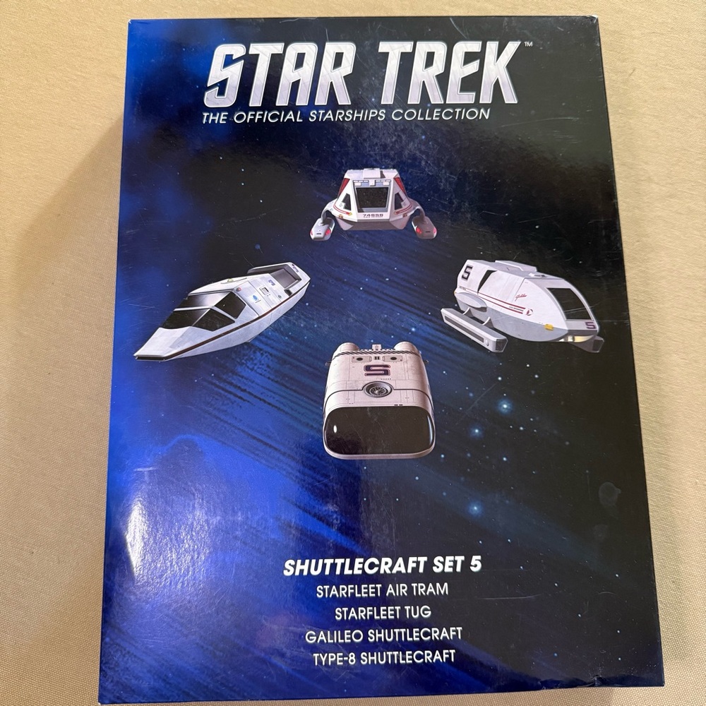 Eaglemoss Star Trek Shuttlecraft Set 5 -Air Tram, Starfleet Tug, Galileo, Type-8